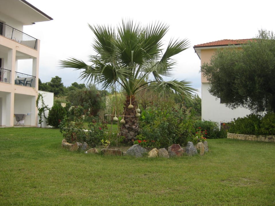 Schön angelegter Garten Hotel Chrousso Village