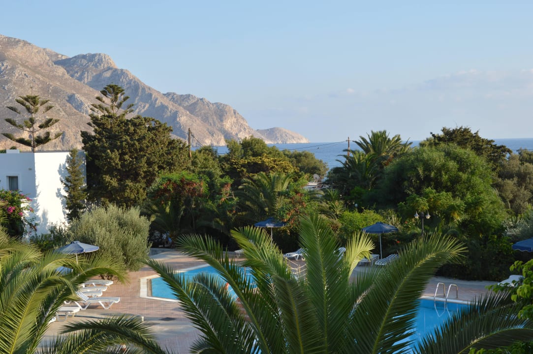Blick von unserem Balkon Eristos Beach Hotel
