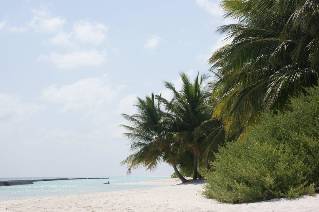Stand am oberen Ende der Insel Kuramathi Maldives