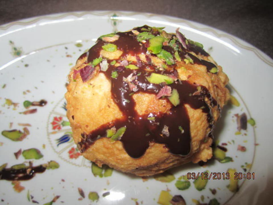 Vanille Kokos Eis umbacken im Mantel  Hotel Delphin Imperial