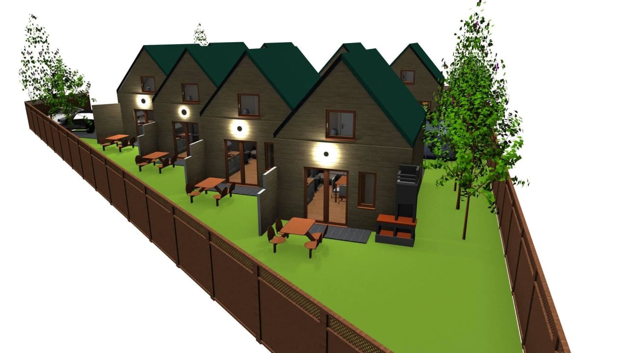 Private Gartennischen mit Grillecke Ferienhäuser Eurobaltyk