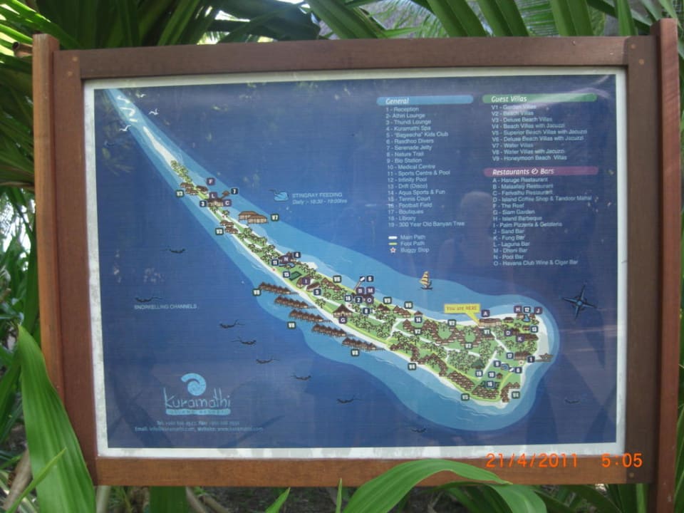 Karte Kuramathi Maldives