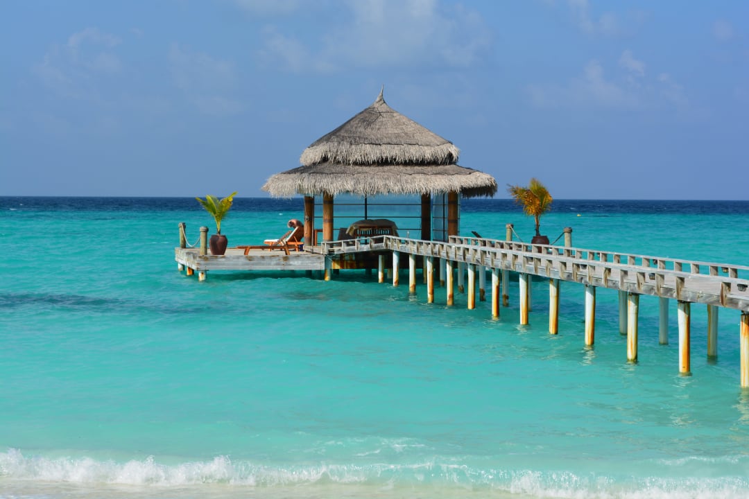 Blick von der Bar Kuramathi Maldives