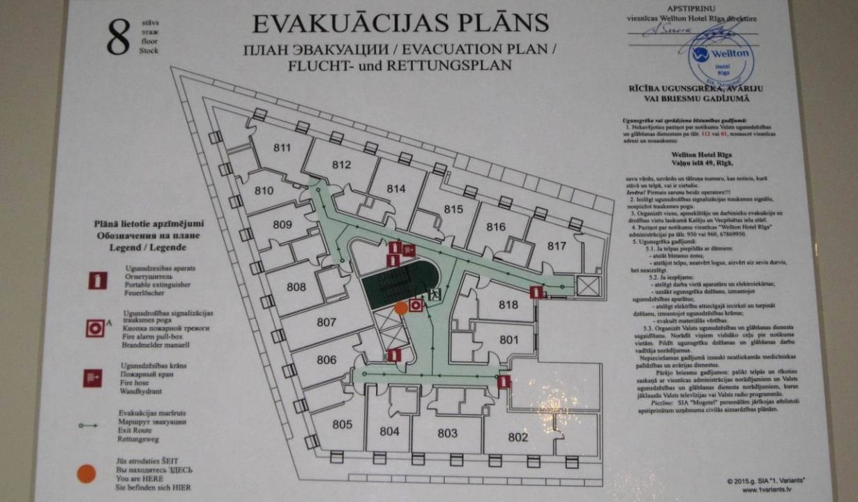 8th floor Wellton Riga Hotel & SPA