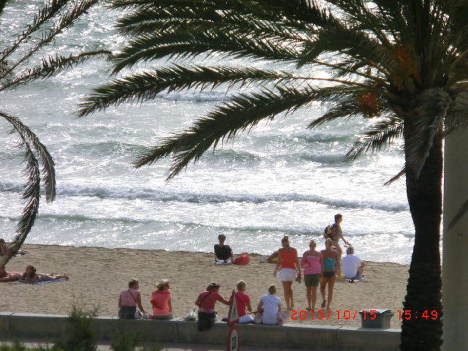 Strand vom Balkon Grupotel Acapulco Playa - Adults Only