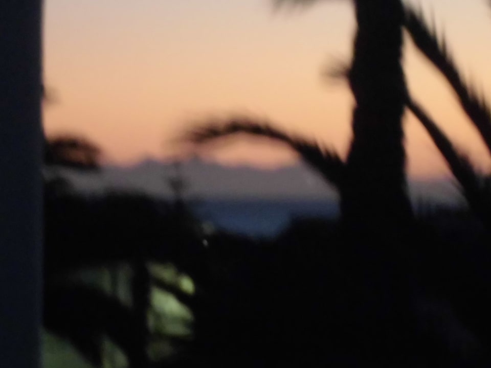 Mein abendlicher Ausblick vom Balkon auf Fuerte Hotel Floresta