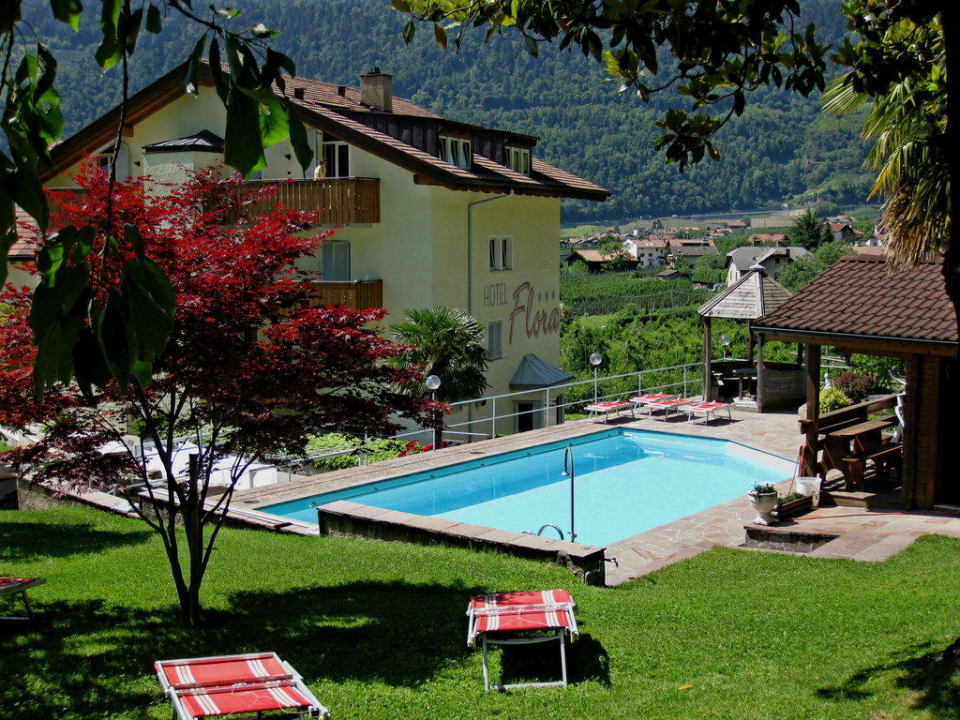 Sonnenbeheitztes Schwimmbad Hotel-Pension Flora