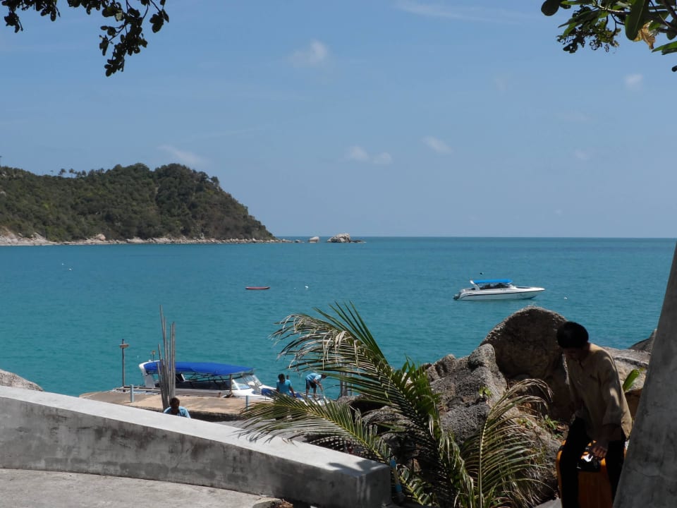 Pier mit Speedboot Panviman Resort Koh Phangan