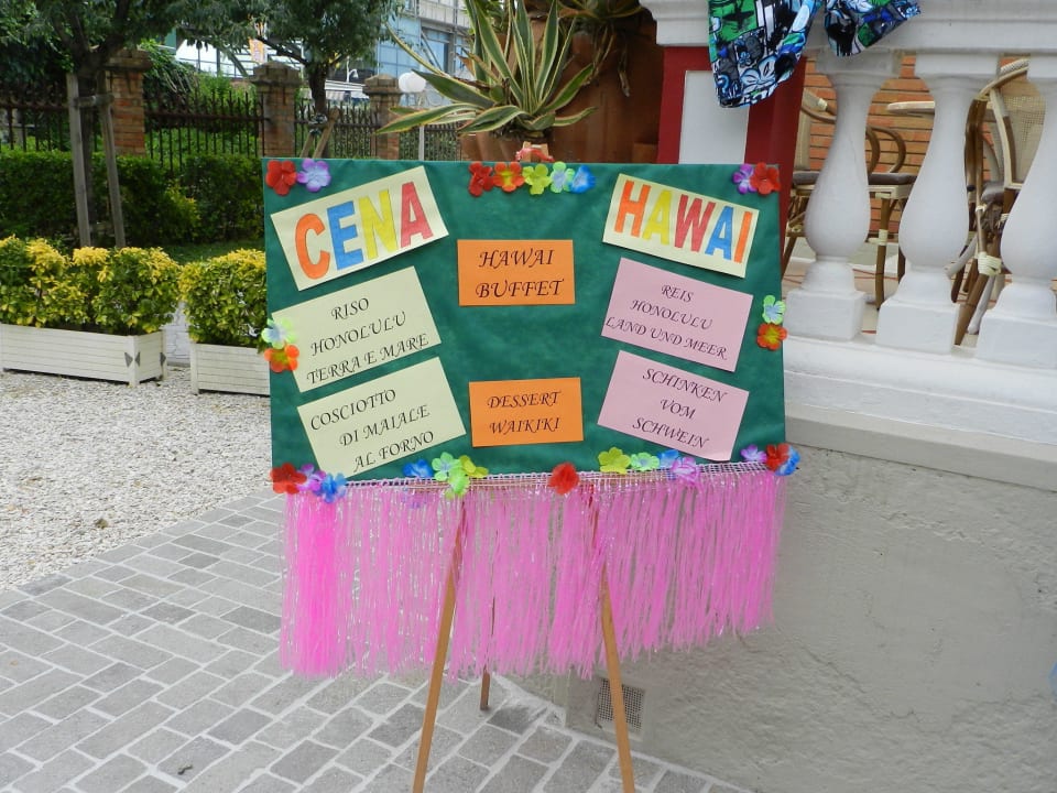 Menu Hawaiano Hotel Villa Fulgida