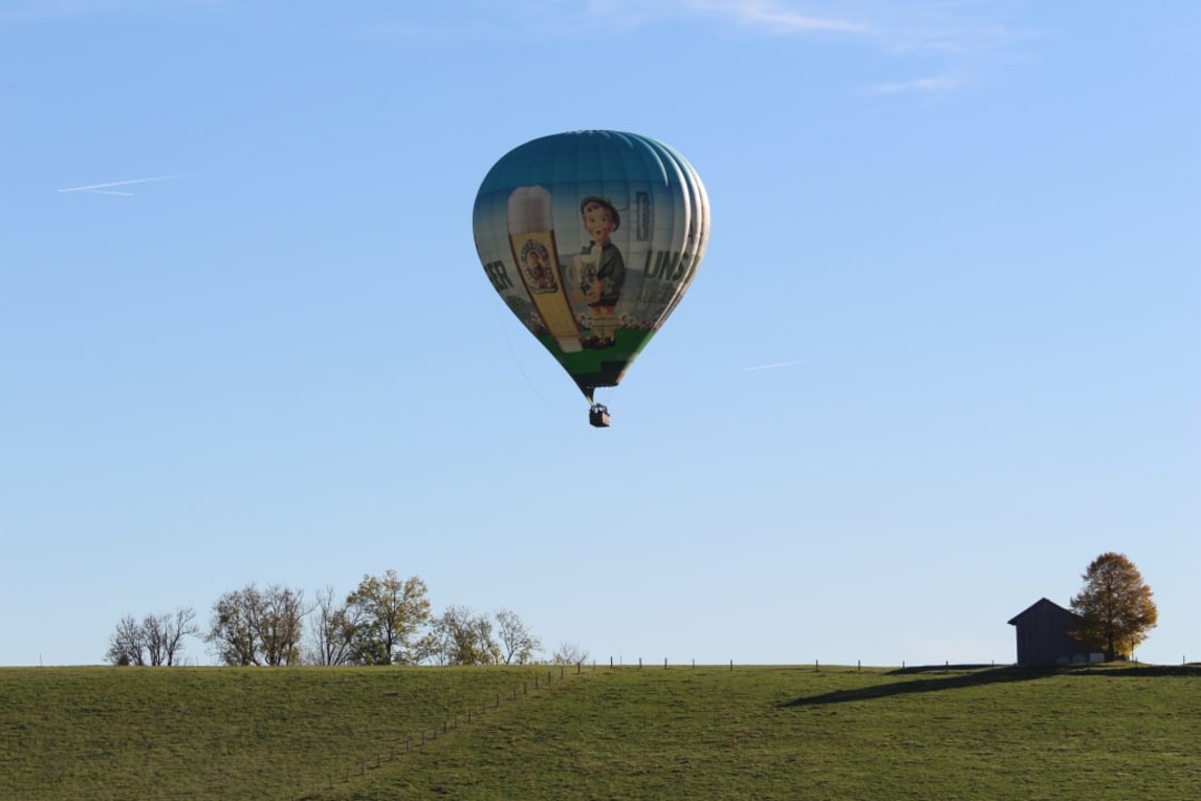 Blick vom Balkon am Morgen Landhaus Grobert