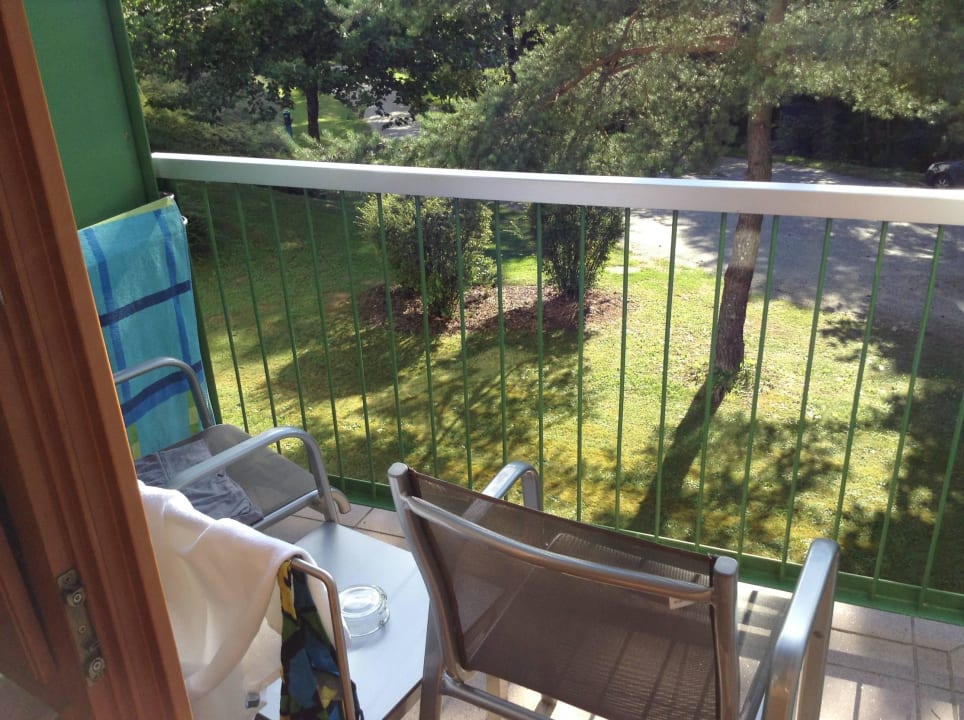 Ausblick vom Balkon unseres Zimmers 5108 West Heilthermen Resort Bad Waltersdorf