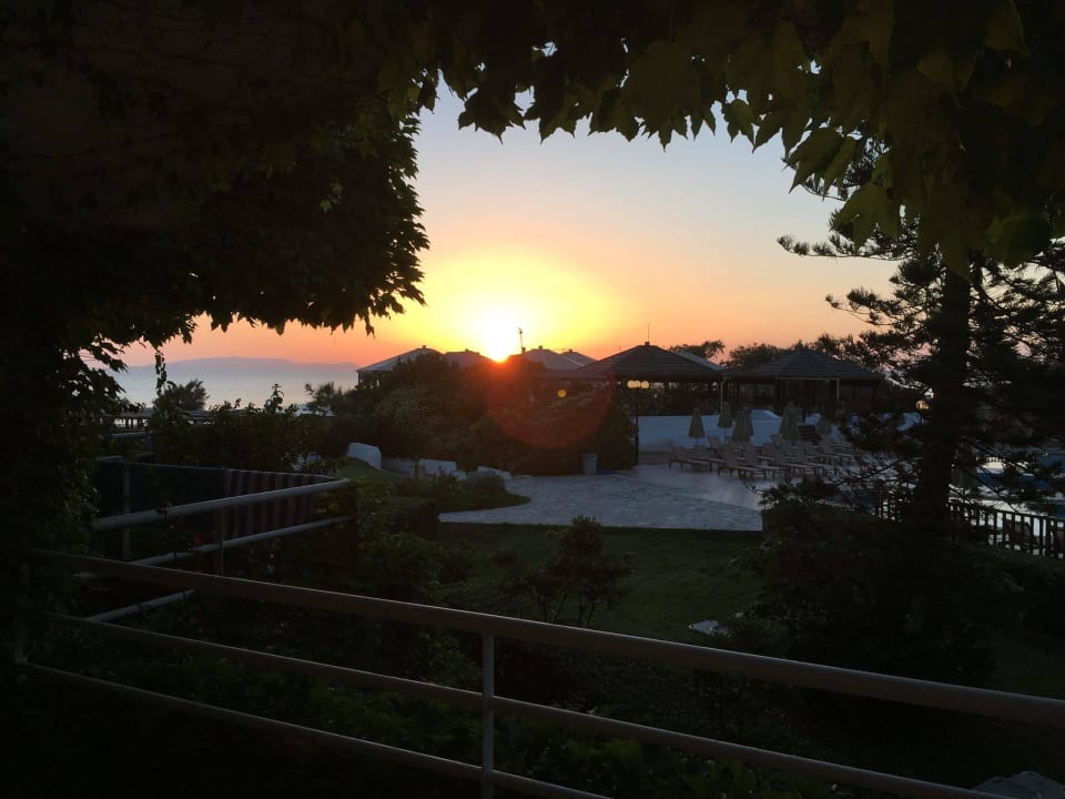 Sunset from our bungalow Apollonia Beach Resort & Spa