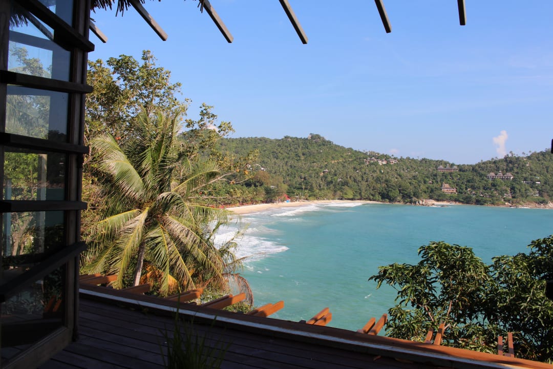Blick beim Frühstück aus dem Pavillon  Panviman Resort Koh Phangan