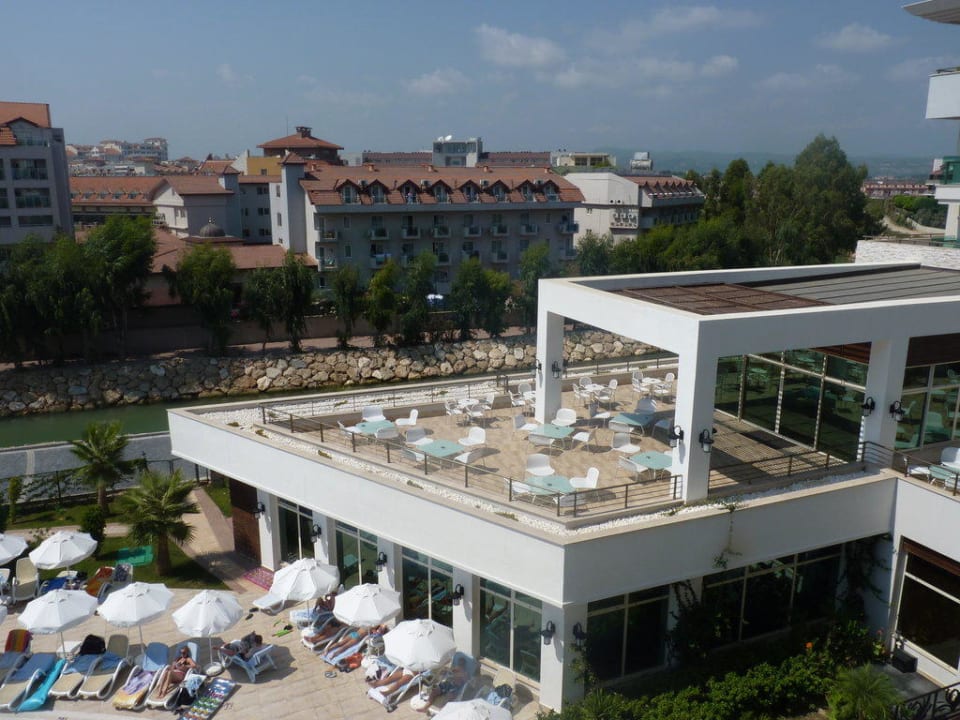 Blick vom Zimmer Sunis Evren Beach Resort Hotel & Spa