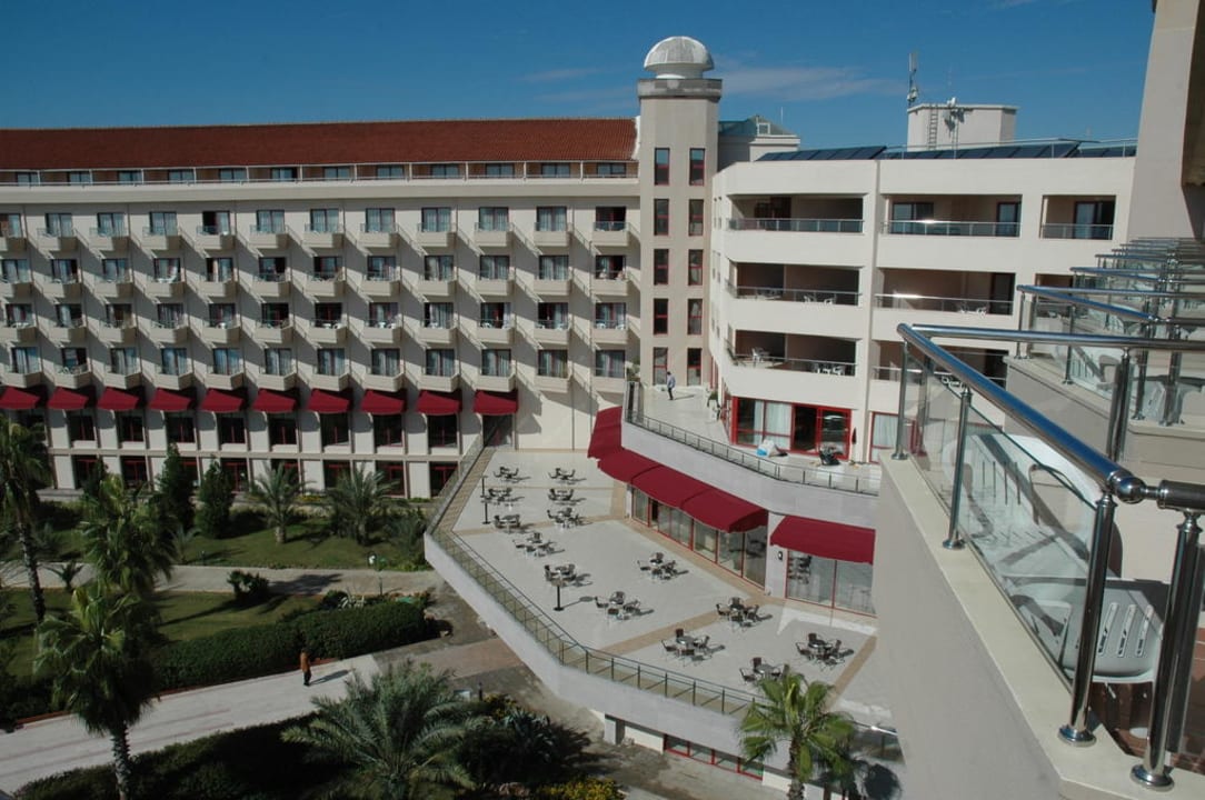 Blick auf Lobby Terrasse Kaya Belek Hotel