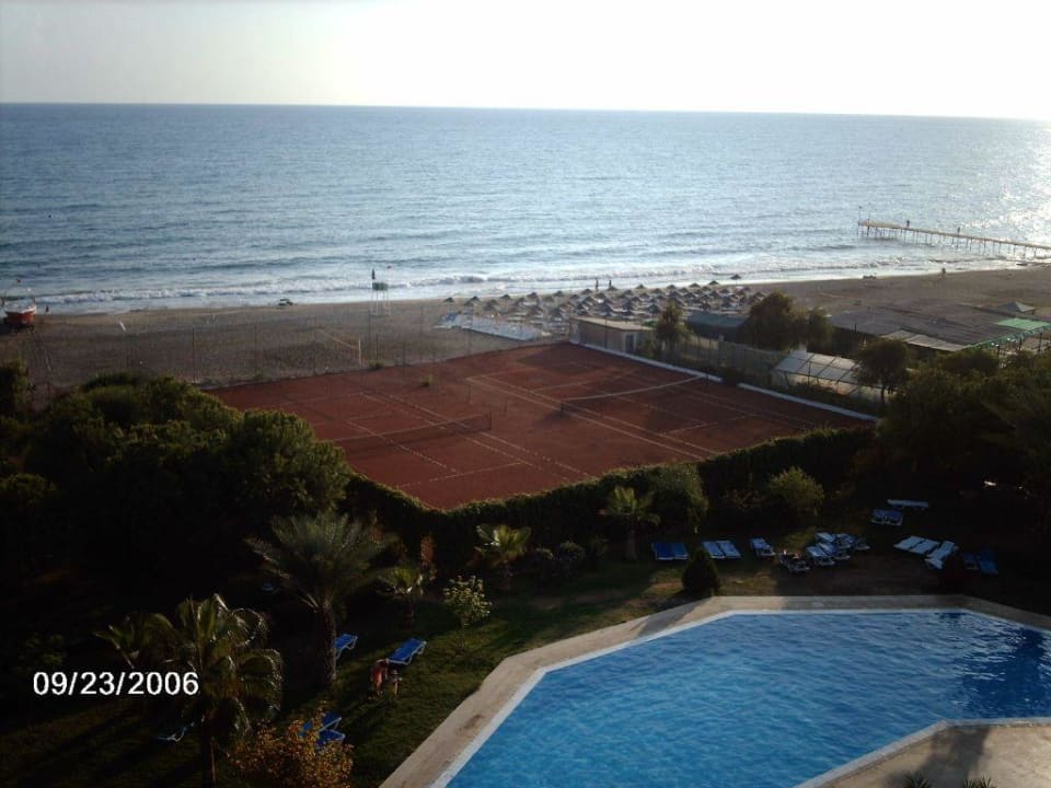 Meerblick aus unserm Zimmer im 5. Stock Club Turtas Beach Hotel