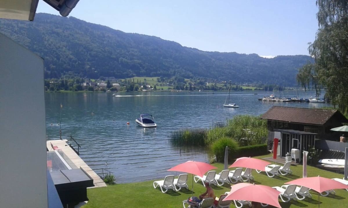 Blick vom Balkon aus Seehaus Kärnten Inn