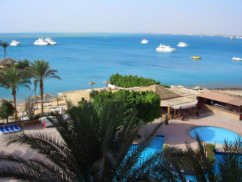 Ausblick aus Hotelzimmer Marriott Hurghada Beach Resort
