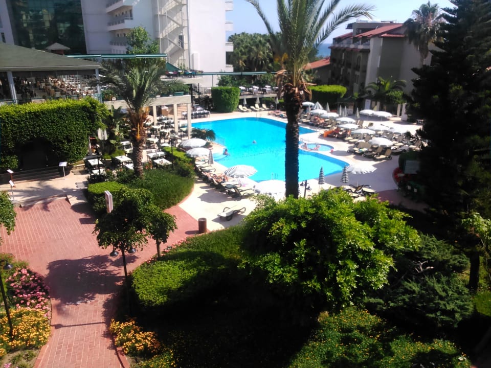 Aussicht von der Rezeption Hotel Gardenia Beach