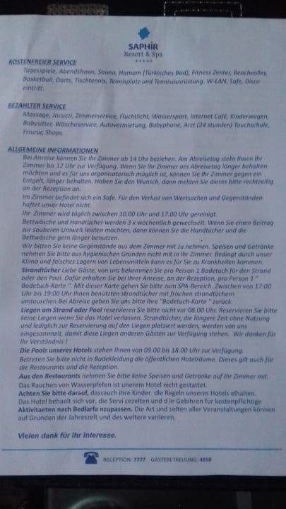 Sonstiges Saphir Resort & Spa