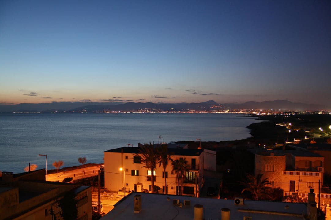 Blick am Abend vom Zimmer 519 in Richtung Palma AluaSoul Palma