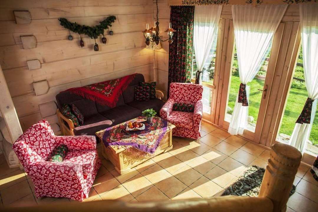 Domek regionalny - salon Ferienhaus Tajgolka