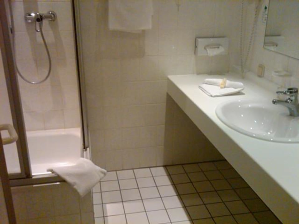 Viele Ablagen im Badezimmer Euro Park Hotel