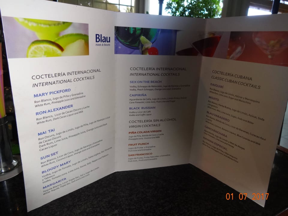 Cocktail_karte Blau varadero - Adults only