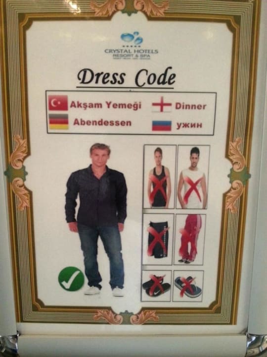 Kleiderordnung Diamond Excellence Resort & Spa
