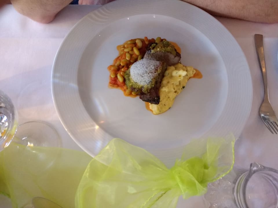 Eines der Gerichte zum Abendessen Hotel Sonnenhof