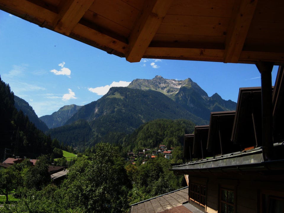 Unser Blick vom Balkon Richtung Mayrhofen Ferienhof Oblasser