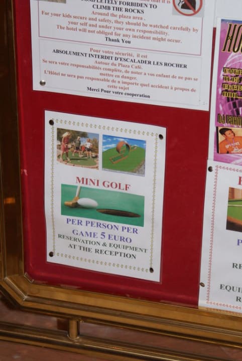 Aushang in der Lobby Siva Golden Bay Makadi