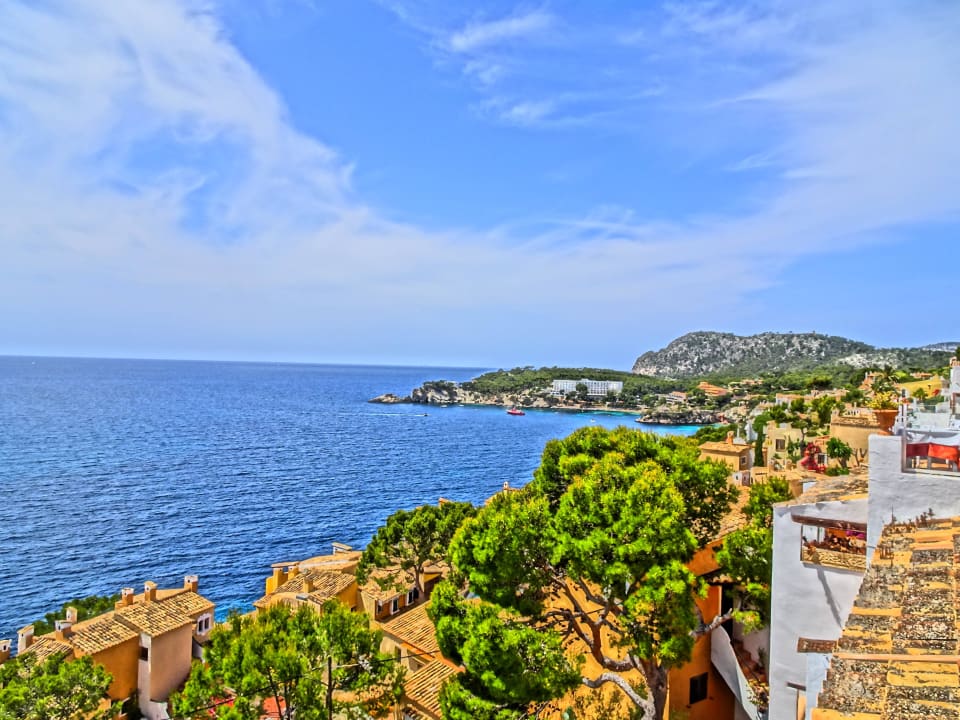 Ausblick von der Poolanlage Hotel Aldea Cala Fornells 2