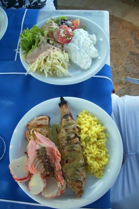 Das Essen ist immer gut! Hotel Kalithea Horizon Royal
