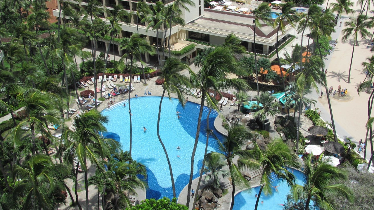 Aussicht vom Rainbowtower Hilton Hawaiian Village Waikiki Beach Resort