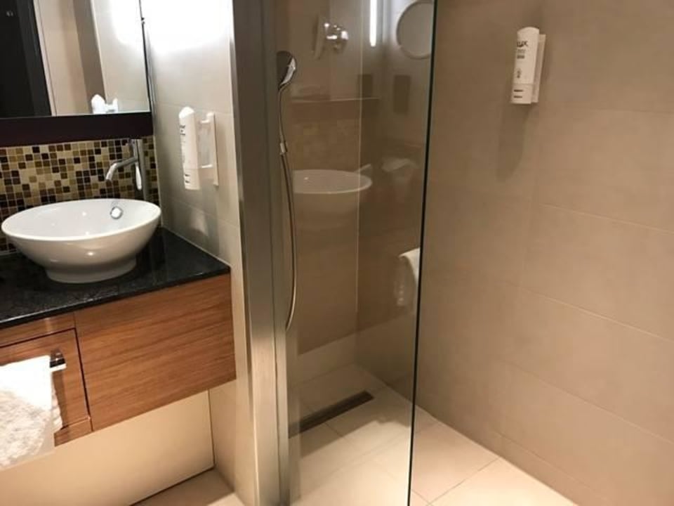 Badezimmer mit Dusche Leonardo Hotel Völklingen Saarbrücken