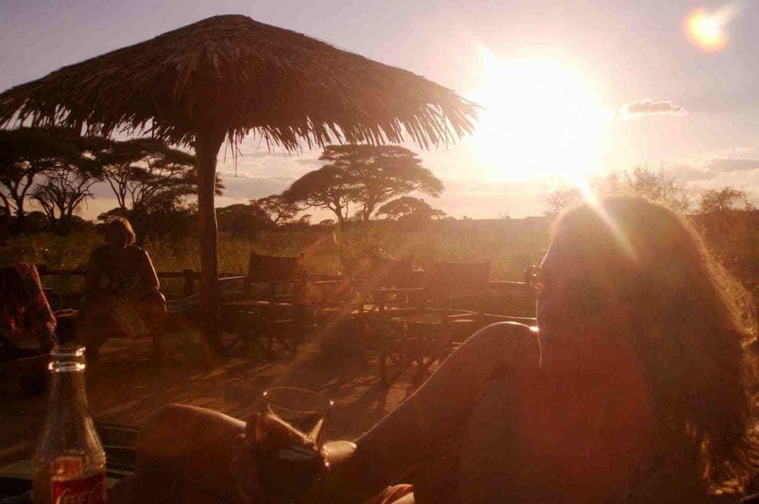 Abendlicht im Kibo-Camp Kibo Safari Camp