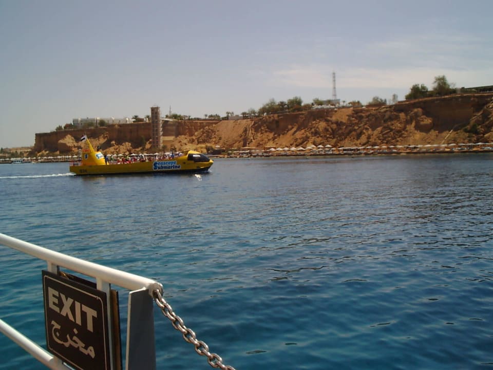 Blick zum Gölas Boot Albatros Sharm Resort