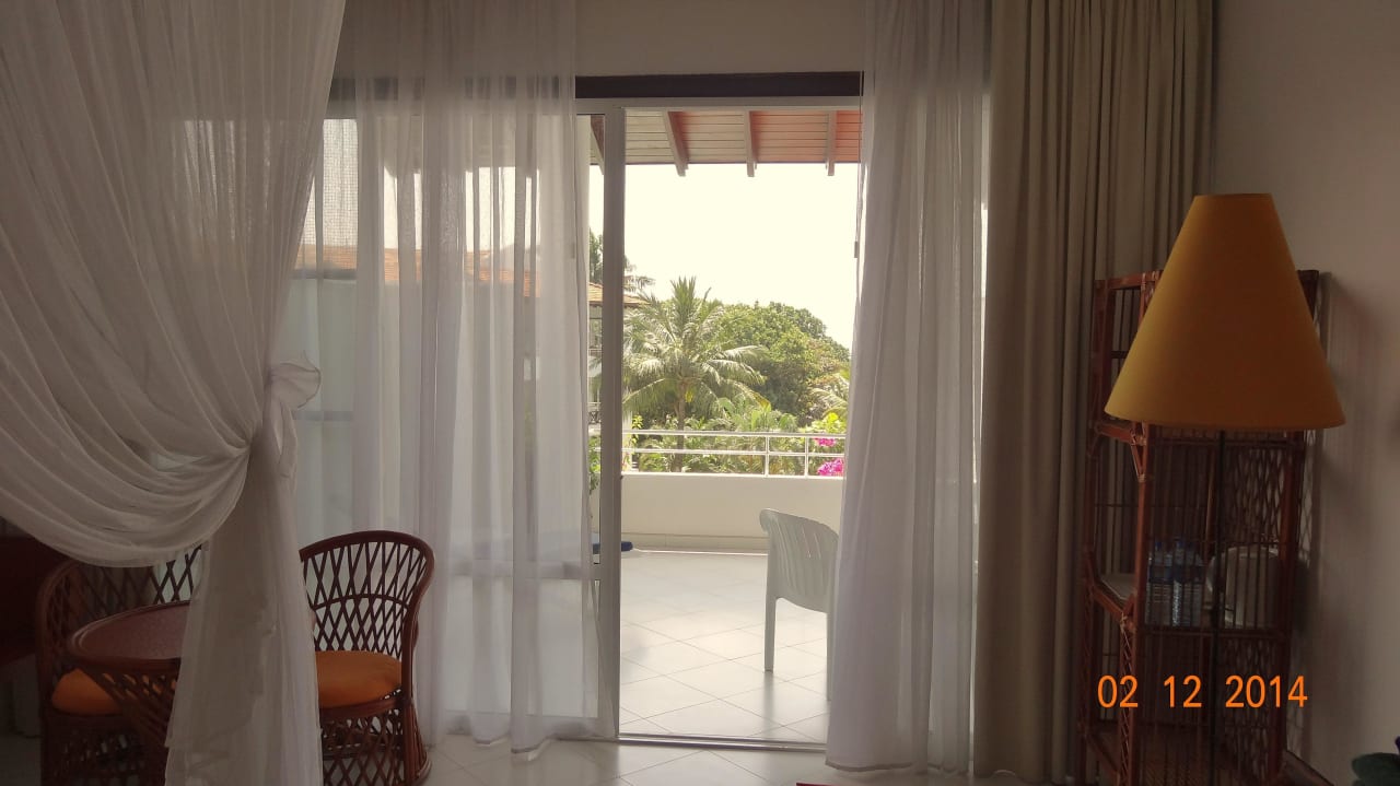 Ausblick vom Superior-Zimmer im obersten Stock Hotel Lanka Princess Ayurveda