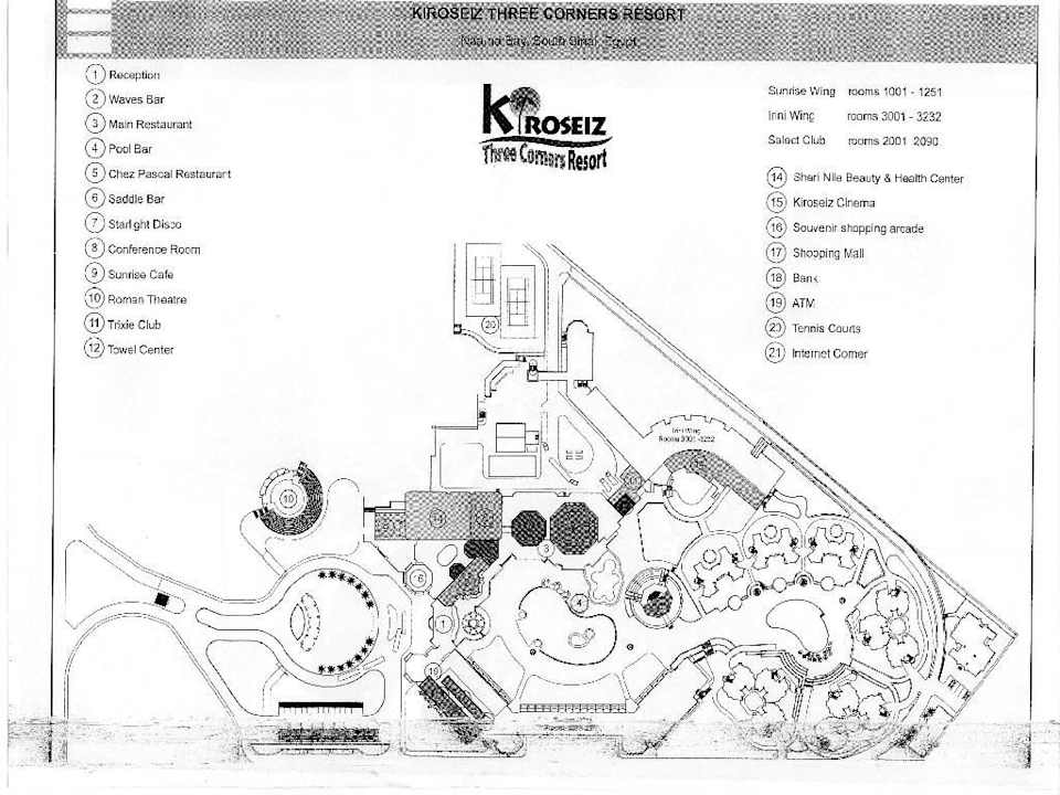 Plan Übersicht Three Corner Kiroseiz Xperience Kiroseiz Parkland Resort