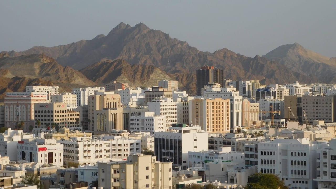 Blick vom Hotel über Muskat Hotel Al Falaj