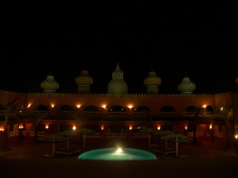 Ruhepool bei Nacht Pickalbatros Alf Leila Wa Leila Resort - Neverland Hurghada