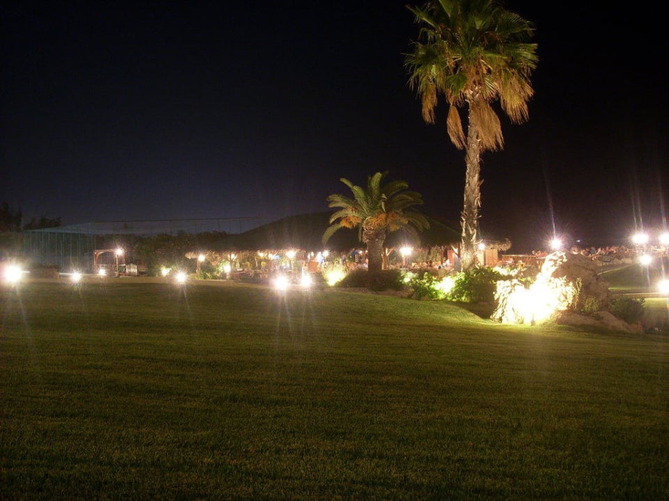 Blick auf toll beleuchtete Safaribar Hotel Kalithea Horizon Royal