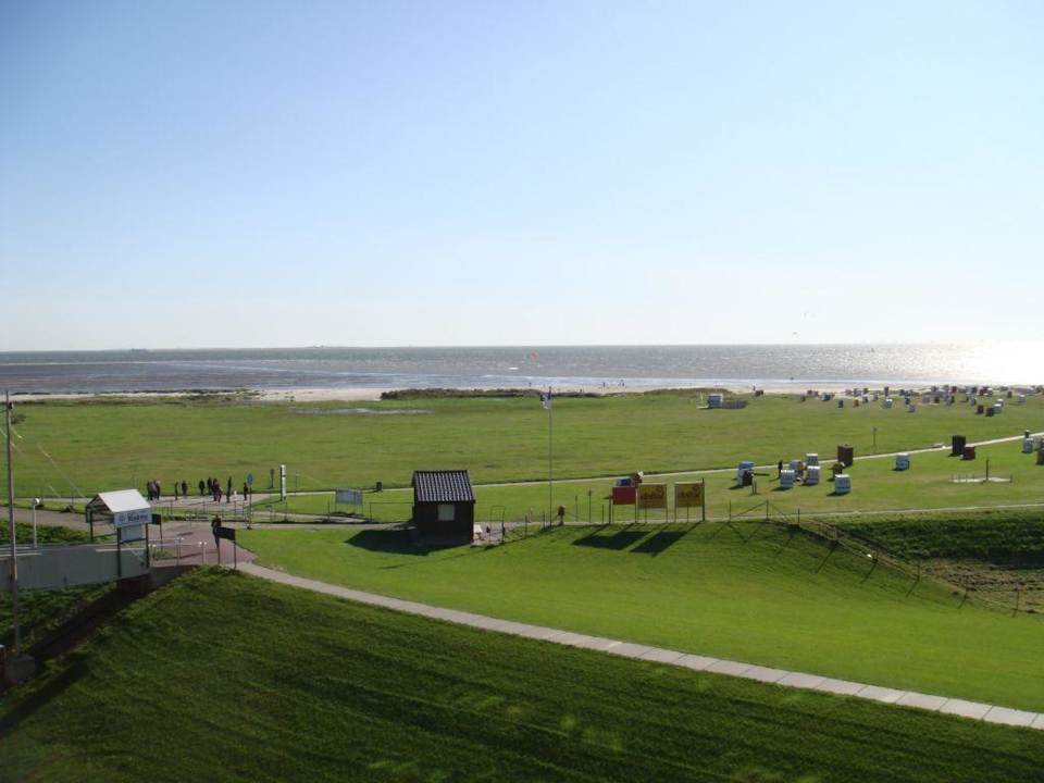 Blick vom Hotelbalkon Upstalsboom Hotel am Strand