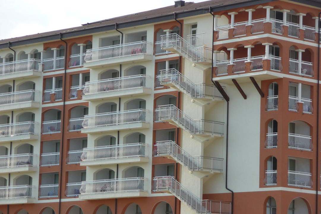 Unser Zimmer vom Strand aus. Sol Luna Bay