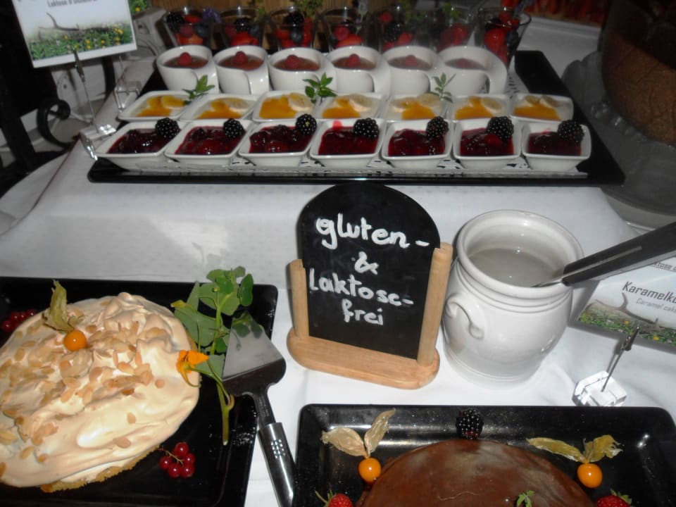 Immer auch gluten- u. laktosefreie Speisen da! Hotel DIE SONNE