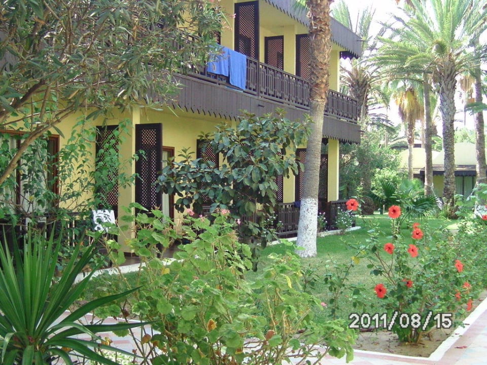 Garten im hinteren Teil Hotel Paradis Palace