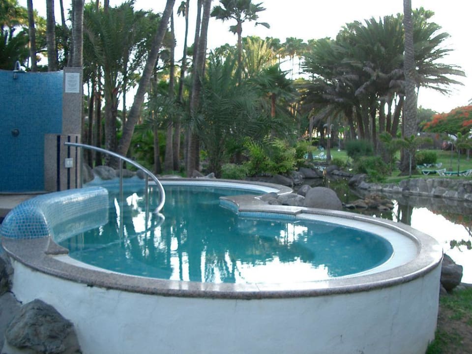 Whirlpool im Garten zur Strandseite Hotel Riu Palace Oasis