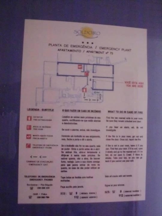 Zimmertafel Apartamentos Soldoiro