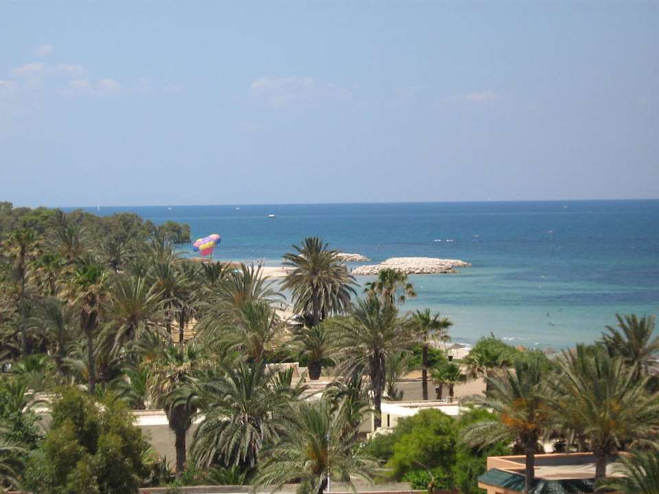 Aussicht auf den Strand El Ksar Resort & Thalasso